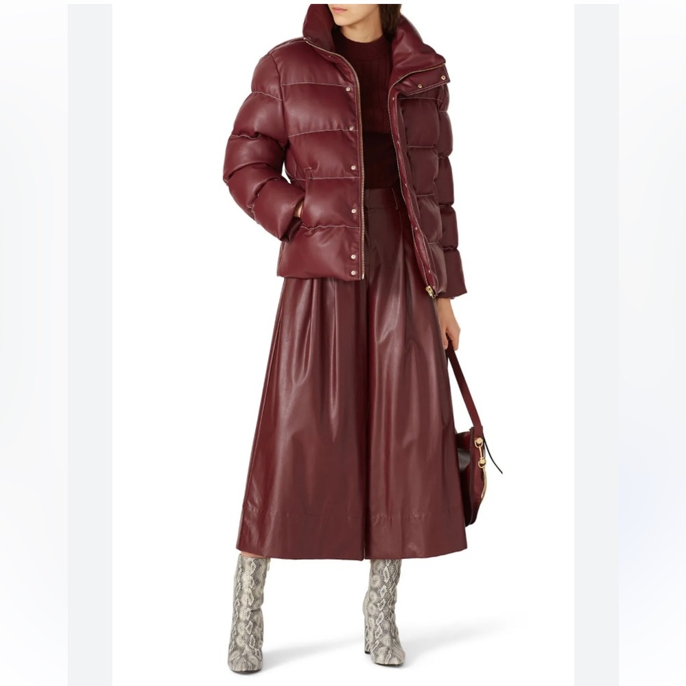 STAUD Burgundy Puffer Jacket - Picture 3 of 16